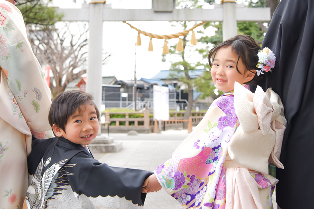 七五三　7歳・5歳撮影　スタジオロケーション撮影＜後編＞☆草加店☆彡